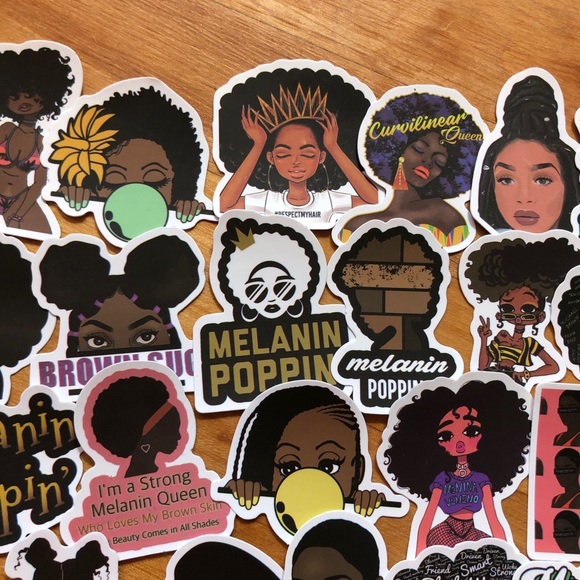 Other | Melanin Poppin Stickers 5 Count | Poshmark